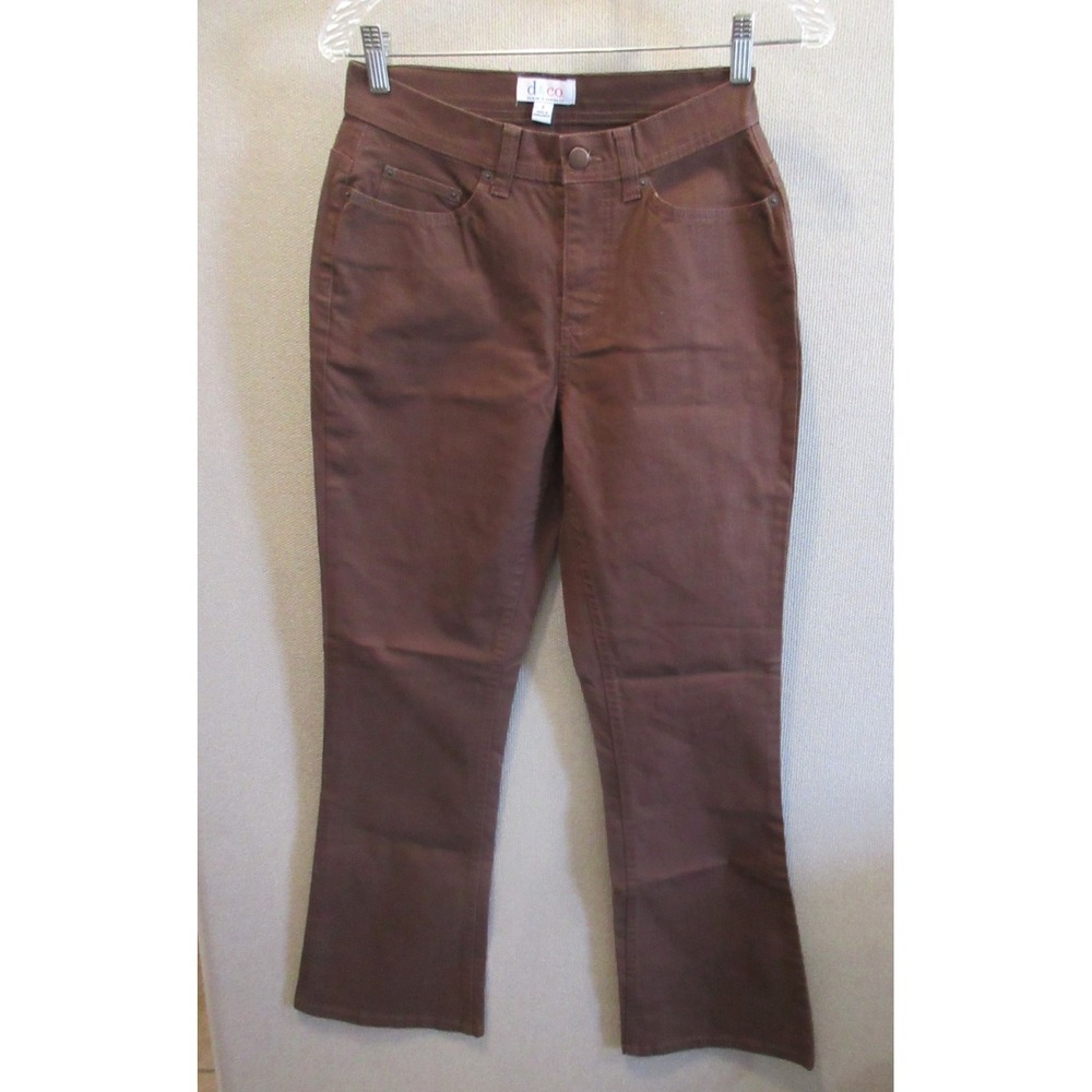 D & Co. Brown Twill High Rise Boot Cut Jeans Size 6